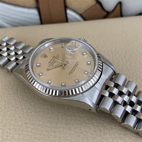 rolex datejust con brillantini anno 2004 quadrante anniversario|rolex datejust 36 prezzo.